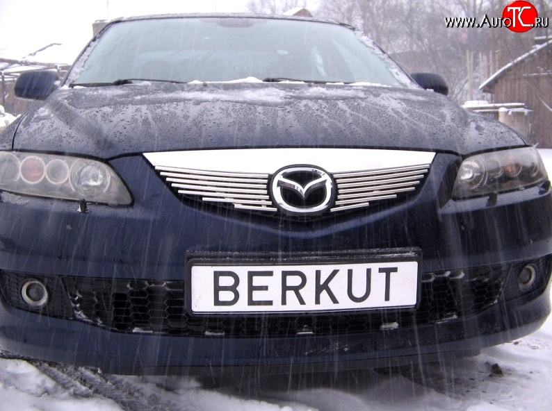 4 999 р. Декоративная вставка решетки радиатора Berkut Mazda 6 GG седан дорестайлинг (2002-2005)  с доставкой в г. Белгород
