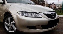 799 р. Реснички RA на фары Mazda 6 GG лифтбэк рестайлинг (2005-2008) (Неокрашенные)  с доставкой в г. Белгород. Увеличить фотографию 2