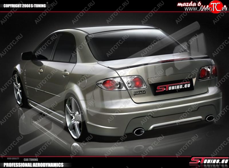 25 899 р. Задний бампер Yakudza Mazda 6 GG седан дорестайлинг (2002-2005)  с доставкой в г. Белгород
