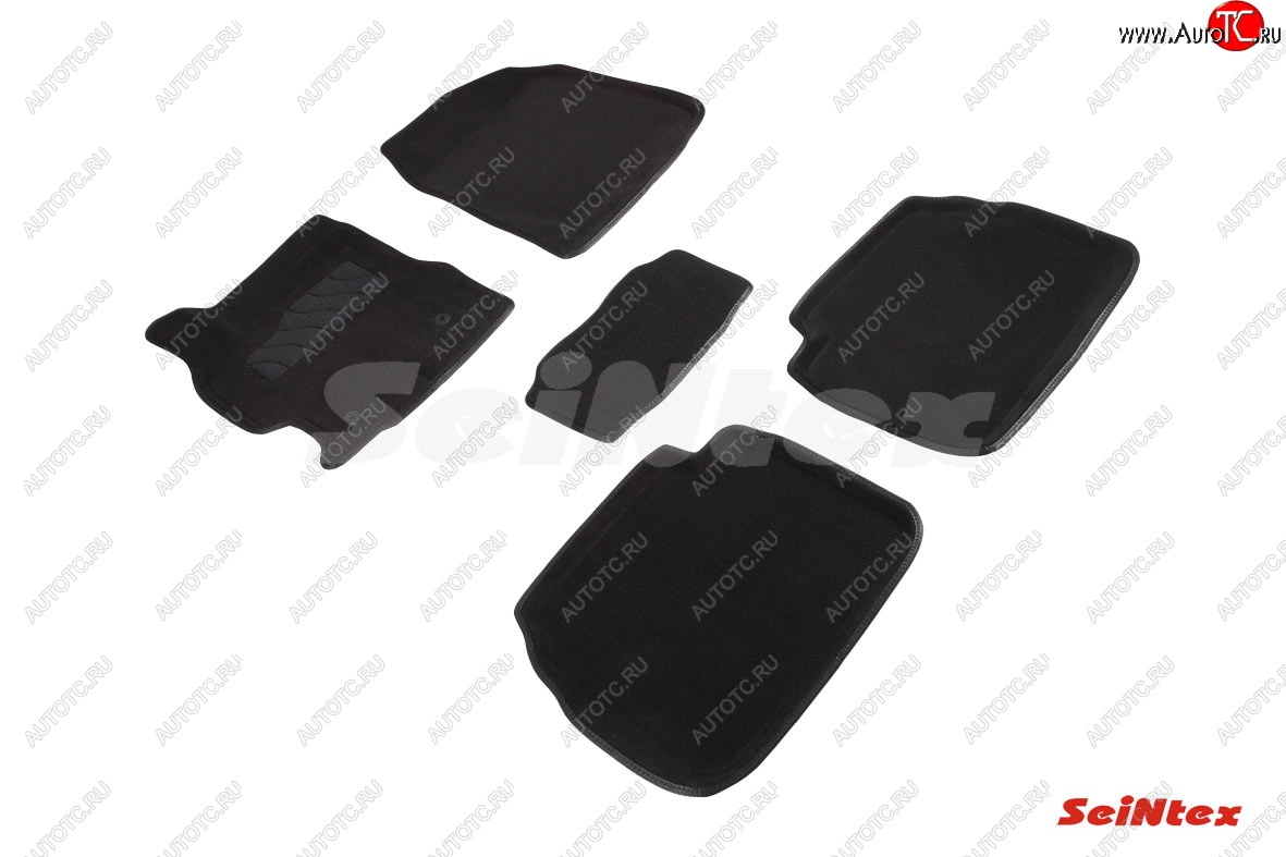 5 249 р. Текстильные коврики в салон SEINTEX 3D Mazda 6 GH дорестайлинг седан (2007-2010) (черные)  с доставкой в г. Белгород