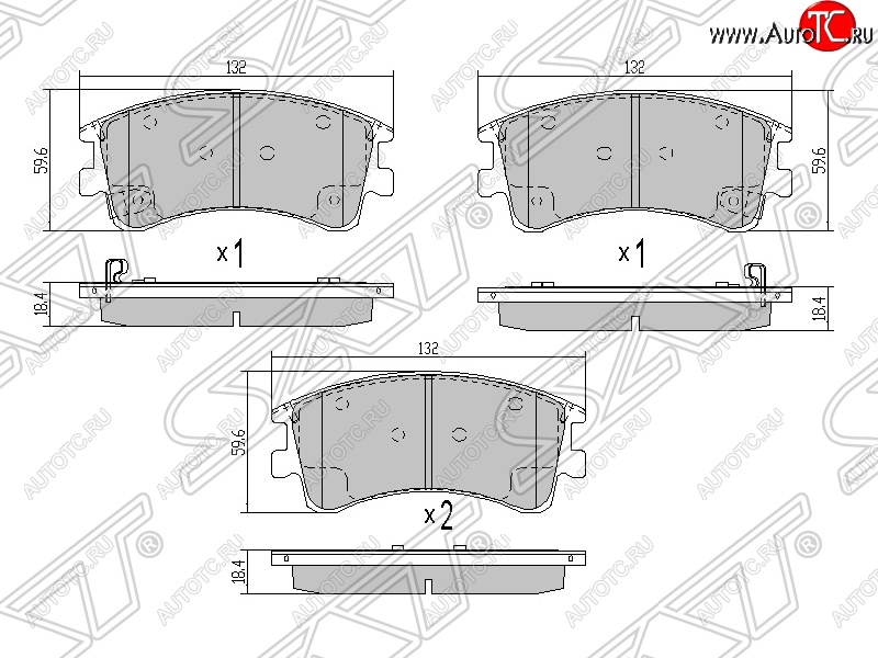 649 р. Колодки тормозные SAT (задние) Mazda 626 GF дорестайлинг седан (1997-1999)  с доставкой в г. Белгород