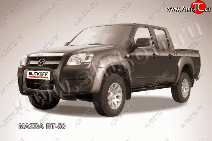 15 849 р. Кенгурятник d57 низкий мини  Mazda BT-50 (2006-2011) (Цвет: серебристый)  с доставкой в г. Белгород