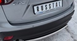 11 549 р. Одинарная защита заднего бампера из трубы диаметром 42 мм SLITKOFF  Mazda CX-5  KE (2011-2017) дорестайлинг, рестайлинг  с доставкой в г. Белгород. Увеличить фотографию 2