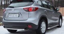 11 549 р. Одинарная защита заднего бампера из трубы диаметром 42 мм SLITKOFF  Mazda CX-5  KE (2011-2017) дорестайлинг, рестайлинг  с доставкой в г. Белгород. Увеличить фотографию 4