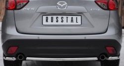 11 549 р. Одинарная защита заднего бампера из трубы диаметром 42 мм SLITKOFF  Mazda CX-5  KE (2011-2017) дорестайлинг, рестайлинг  с доставкой в г. Белгород. Увеличить фотографию 5