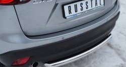 12 949 р. Одинарная защита заднего бампера из трубы диаметром 63 мм SLITKOFF  Mazda CX-5  KE (2011-2017) дорестайлинг, рестайлинг  с доставкой в г. Белгород. Увеличить фотографию 3