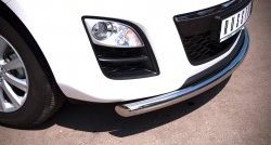 15 999 р. Одинарная защита переднего бампера диаметром 63 мм SLITKOFF  Mazda CX-7  ER (2010-2012) рестайлинг  с доставкой в г. Белгород. Увеличить фотографию 2