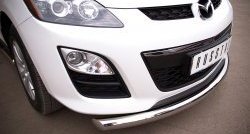 15 349 р. Одинарная защита переднего бампера диаметром 76 мм SLITKOFF  Mazda CX-7  ER (2010-2012) рестайлинг  с доставкой в г. Белгород. Увеличить фотографию 2