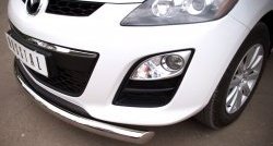 15 349 р. Одинарная защита переднего бампера диаметром 76 мм SLITKOFF  Mazda CX-7  ER (2010-2012) рестайлинг  с доставкой в г. Белгород. Увеличить фотографию 3