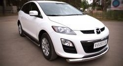 15 349 р. Одинарная защита переднего бампера диаметром 76 мм SLITKOFF  Mazda CX-7  ER (2010-2012) рестайлинг  с доставкой в г. Белгород. Увеличить фотографию 4