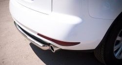 14 799 р. Одинарная защита заднего бампера из трубы диаметром 63 мм SLITKOFF  Mazda CX-7  ER (2010-2012) рестайлинг  с доставкой в г. Белгород. Увеличить фотографию 3