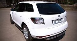 14 799 р. Одинарная защита заднего бампера из трубы диаметром 63 мм SLITKOFF  Mazda CX-7  ER (2010-2012) рестайлинг  с доставкой в г. Белгород. Увеличить фотографию 4