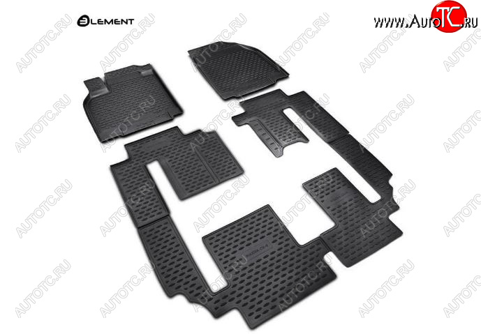 3 899 р. Комплект 3D ковриков салона Element (полиуретан)  Mazda CX-9  TB (2007-2015) дорестайлинг, 1-ый рестайлинг, 2-ой рестайлинг (Черные)  с доставкой в г. Белгород