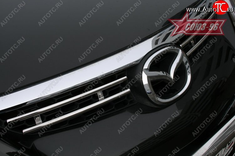 7 109 р. Декоративные элементы решетки радиатора Souz-96 (d16)  Mazda CX-9  TB (2007-2009) дорестайлинг  с доставкой в г. Белгород