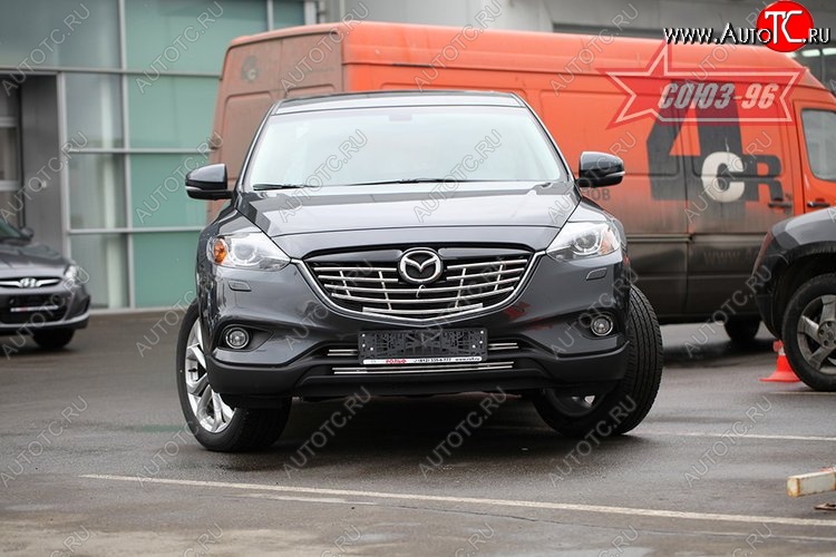 8 819 р. Декоративный элемент решетки радиатора Souz-96 (d16)  Mazda CX-9  TB (2007-2015) дорестайлинг, 2-ой рестайлинг  с доставкой в г. Белгород