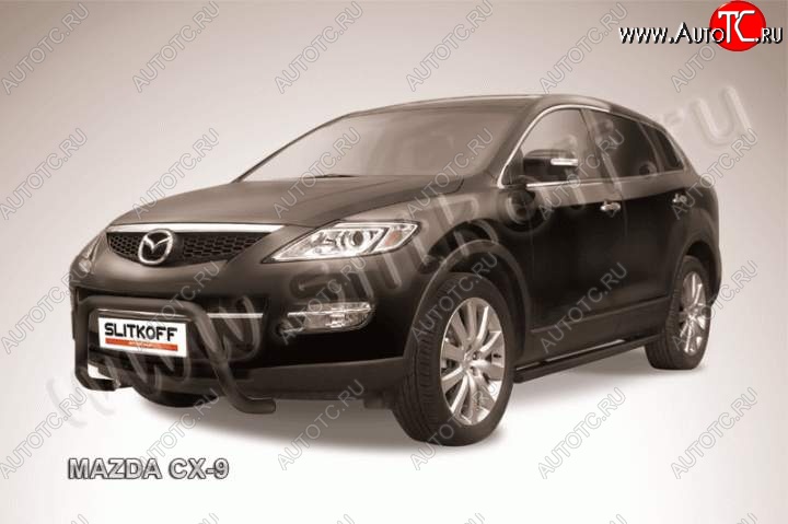 16 899 р. Кенгурятник d57 низкий мини  Mazda CX-9  TB (2007-2012) дорестайлинг, 1-ый рестайлинг (Цвет: серебристый)  с доставкой в г. Белгород