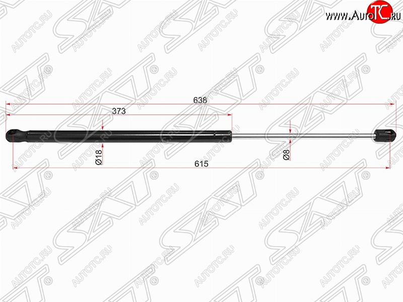 679 р. Левый упор капота SAT (газовый) Mercedes-Benz ML class W166 (2011-2015)  с доставкой в г. Белгород