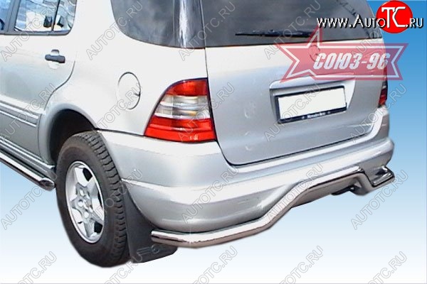10 259 р. Защита заднего бампера Souz-96 (d60) Mercedes-Benz ML class W163 дорестайлинг (1997-2001)  с доставкой в г. Белгород