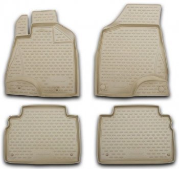Комплект ковриков салона Element (полиуретан) Mercedes-Benz ML class  W164 (2005-2011) дорестайлинг, рестайлинг (Бежевые)