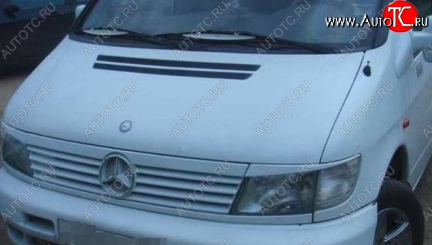 1 199 р. Планка между фарами CT Mercedes-Benz Vito W638 (1996-2003) (Неокрашенные)  с доставкой в г. Белгород