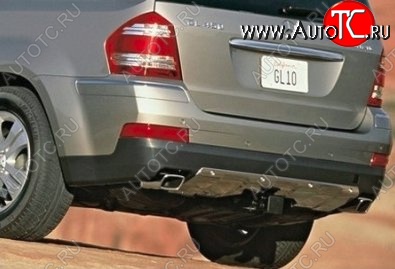 16 599 р. Накладка на задний бампер CT Mercedes-Benz GL class X164 дорестайлинг (2006-2009) (Неокрашенная)  с доставкой в г. Белгород