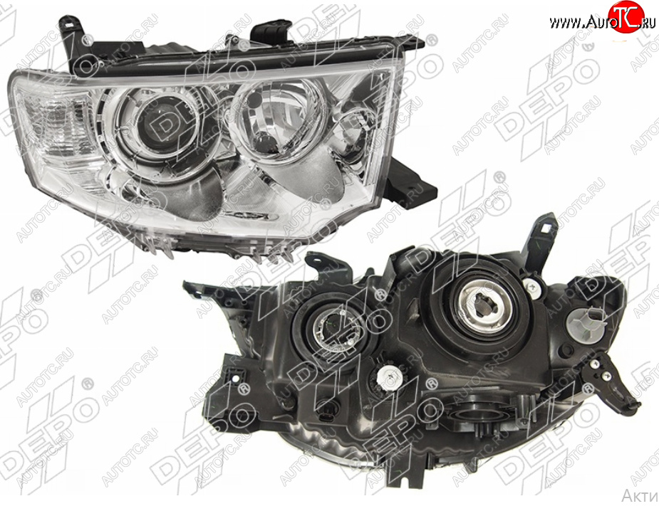 12 599 р. Правая фара (не ксенон) DEPO Mitsubishi Pajero Sport PB дорестайлинг (2008-2013)  с доставкой в г. Белгород