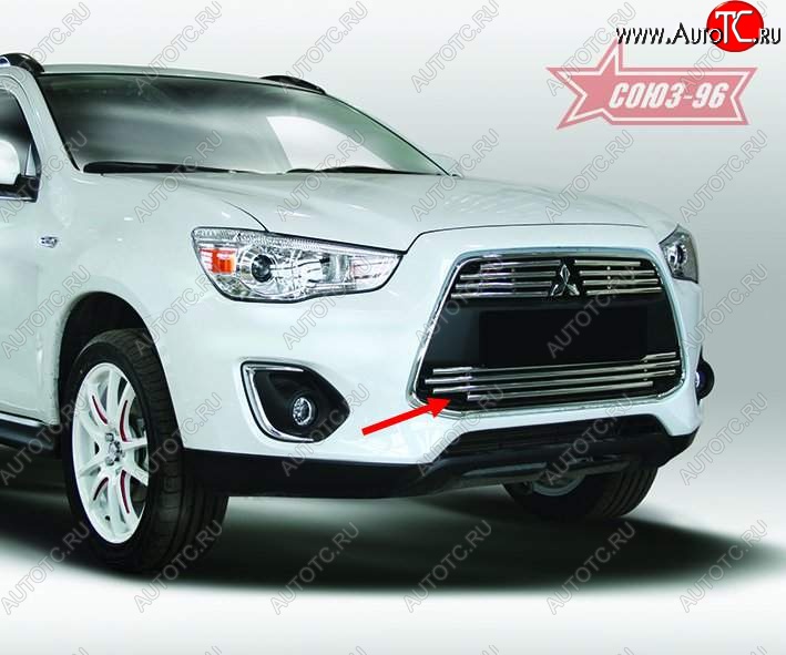 7 499 р. Декоративный элемент воздухозаборника Souz-96 (d16)  Mitsubishi ASX (2013-2016) 1-ый рестайлинг  с доставкой в г. Белгород