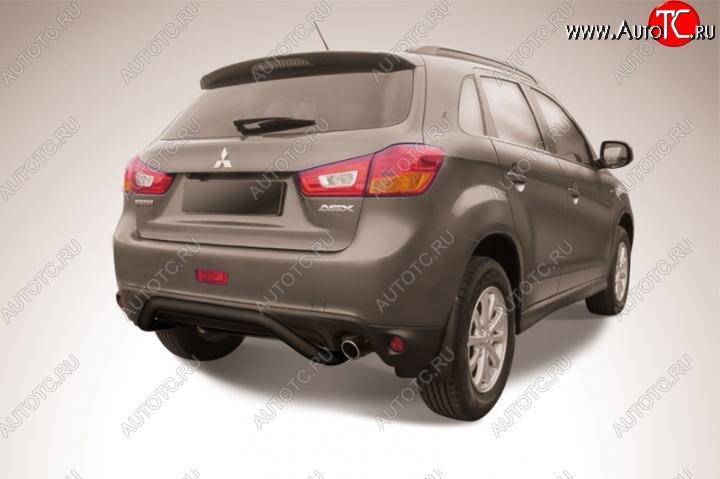 7 999 р. Защита заднего бампера d57 Slitkoff Mitsubishi ASX 1-ый рестайлинг (2013-2016) (Цвет: серебристый)  с доставкой в г. Белгород