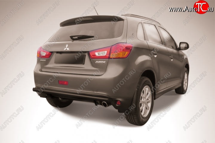 7 999 р. Защита заднего бампера d57 Slitkoff Mitsubishi ASX 1-ый рестайлинг (2013-2016) (Цвет: серебристый)  с доставкой в г. Белгород