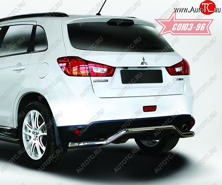 10 754 р. Защита заднего бампера Souz-96 (d60) Mitsubishi ASX 1-ый рестайлинг (2013-2016)  с доставкой в г. Белгород