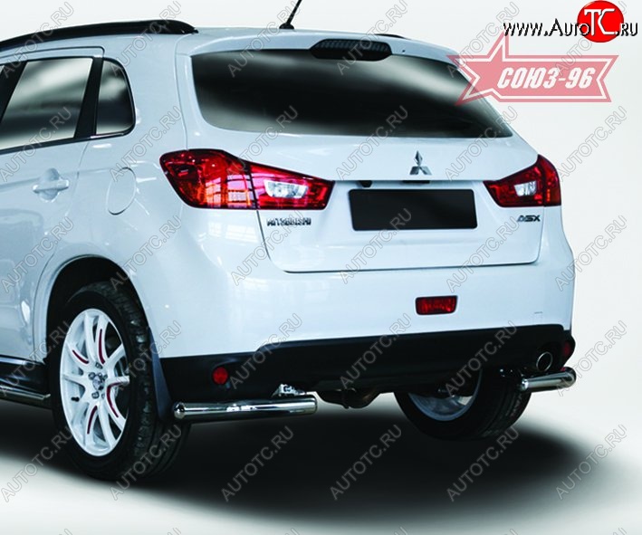 7 919 р. Защита заднего бампера из боковых уголков Souz-96 (d60) Mitsubishi ASX 1-ый рестайлинг (2013-2016)  с доставкой в г. Белгород