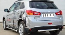 15 849 р. Одинарная защита заднего бампера из трубы диаметром 63 мм SLITKOFF  Mitsubishi ASX (2013-2016) 1-ый рестайлинг  с доставкой в г. Белгород. Увеличить фотографию 4