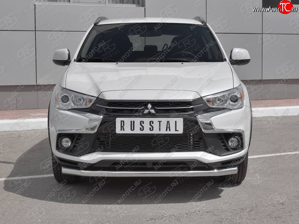 15 299 р. Защита переднего бампера (Ø63 мм, секции, нержавейка) SLITKOFF Mitsubishi ASX 2-ой рестайлинг (2017-2020)  с доставкой в г. Белгород
