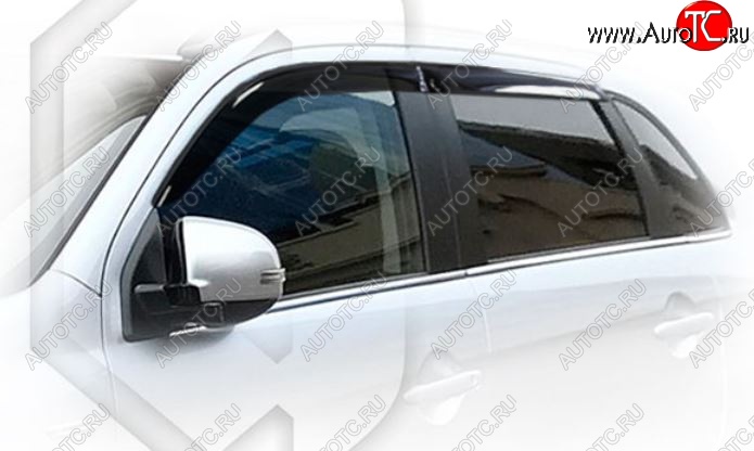 2 099 р. Дефлектора окон CA-Plastic Mitsubishi ASX 1-ый рестайлинг (2013-2016) (Classic полупрозрачный, Без хром.молдинга)  с доставкой в г. Белгород