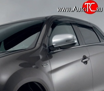 2 899 р. Дефлекторы окон (ветровики) Novline 4 шт Mitsubishi ASX 1-ый рестайлинг (2013-2016)  с доставкой в г. Белгород