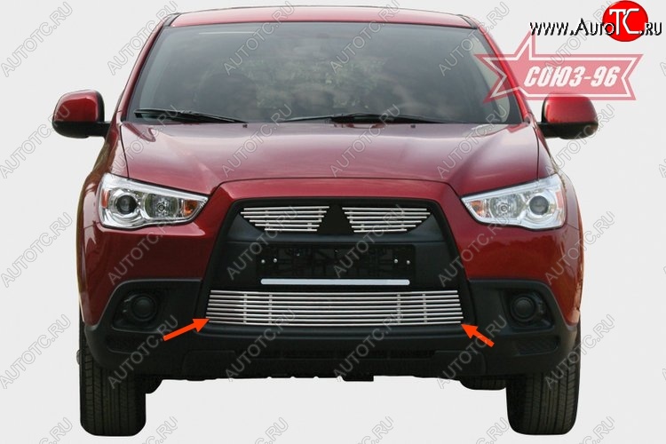 4 544 р. Декоративный элемент воздухозаборника Souz-96 (d10)  Mitsubishi ASX (2010-2012) дорестайлинг  с доставкой в г. Белгород