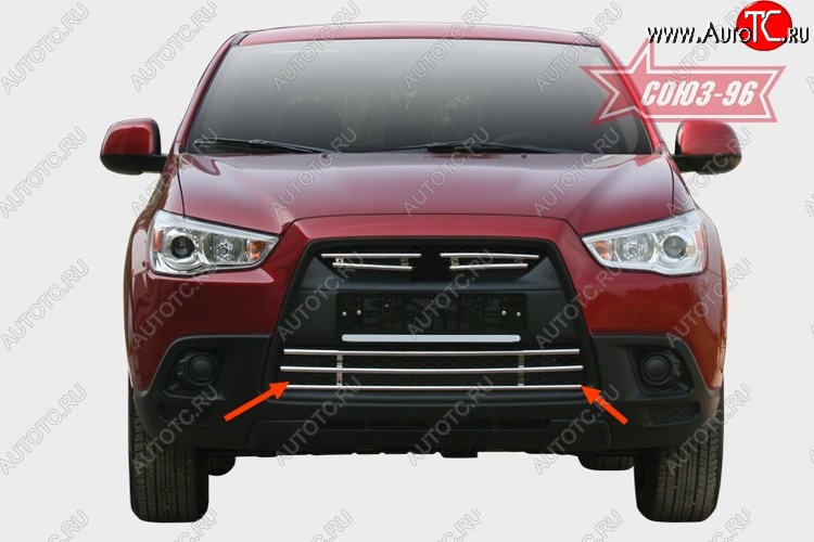5 579 р. Декоративный элемент воздухозаборника Souz-96 (d16)  Mitsubishi ASX (2010-2012) дорестайлинг  с доставкой в г. Белгород