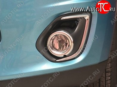 4 149 р. Накладки на вставки под противотуманные фары СТ Mitsubishi ASX 1-ый рестайлинг (2013-2016)  с доставкой в г. Белгород