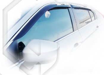 2 159 р. Дефлектора окон CA-Plastic  Mitsubishi Eclipse Cross  GK (2017-2021) дорестайлинг (серия Classic полупрозрачный, Без хром.молдинга)  с доставкой в г. Белгород. Увеличить фотографию 2