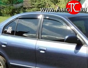 999 р. Комплект дефлекторов окон (ветровиков) 4 шт. (седан) Russtal Mitsubishi Galant 8  дорестайлинг седан (1996-1998)  с доставкой в г. Белгород