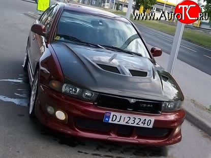 21 499 р. Пластиковый капот EVO Style Mitsubishi Galant 8  дорестайлинг седан (1996-1998) (Неокрашенный)  с доставкой в г. Белгород