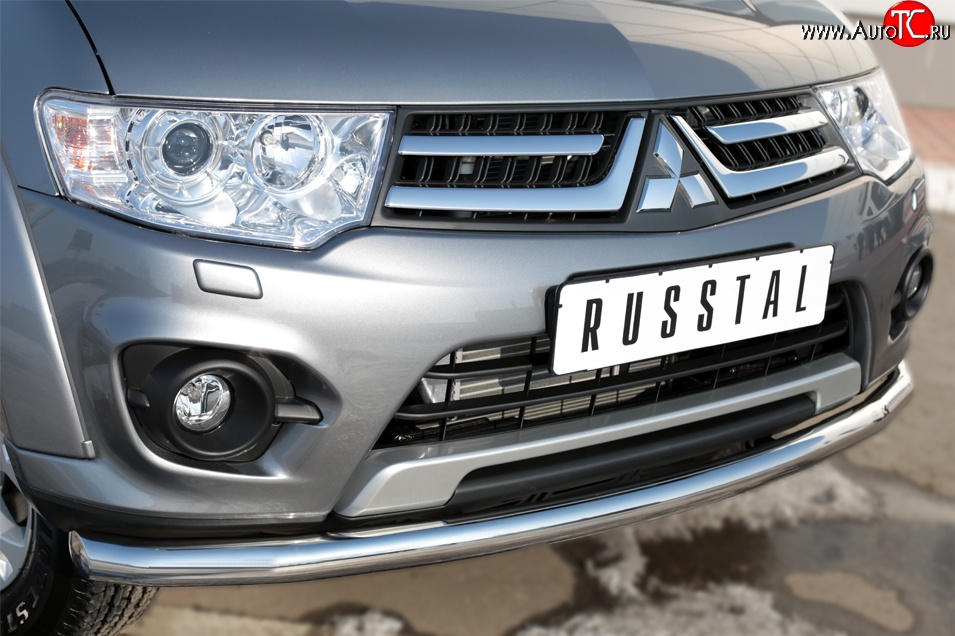 15 549 р. Одинарная защита переднего бампера диаметром 63 мм SLITKOFF  Mitsubishi L200  5 KK,KL (2015-2019) дорестайлинг  с доставкой в г. Белгород