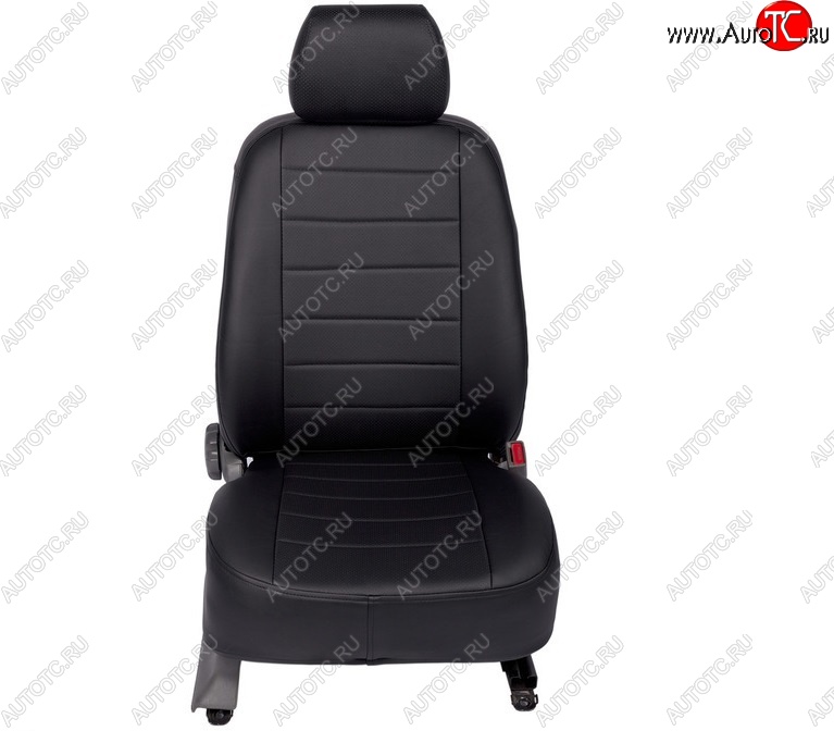 5 999 р. Чехлы Seintex (экокожа) Mitsubishi L200 5 KK,KL дорестайлинг (2015-2019) (черный)  с доставкой в г. Белгород