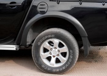 11 859 р. Накладки колесных арок RA (40 мм, комплект) Mitsubishi L200 5 KK,KL рестайлинг (2018-2022) (Поверхность глянец (под окраску), Неокрашенные)  с доставкой в г. Белгород. Увеличить фотографию 2