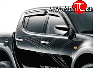 2 899 р. Дефлекторы окон (ветровики) Novline 4 шт. Mitsubishi L200 4  дорестайлинг (2006-2014)  с доставкой в г. Белгород