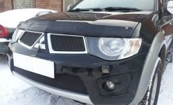 1 499 р. Сетка в решетку радиатора Russtal Mitsubishi Pajero Sport PB дорестайлинг (2008-2013) (черная)  с доставкой в г. Белгород. Увеличить фотографию 4