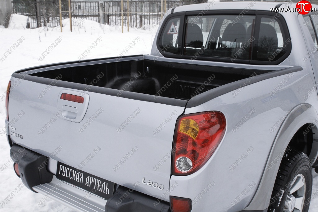 1 799 р. Накладки на борта кузова автомобиля RA  Mitsubishi L200 ( 4,  5 KK,KL) (2006-2022)  дорестайлинг, рестайлинг (Задний откидной борт)  с доставкой в г. Белгород