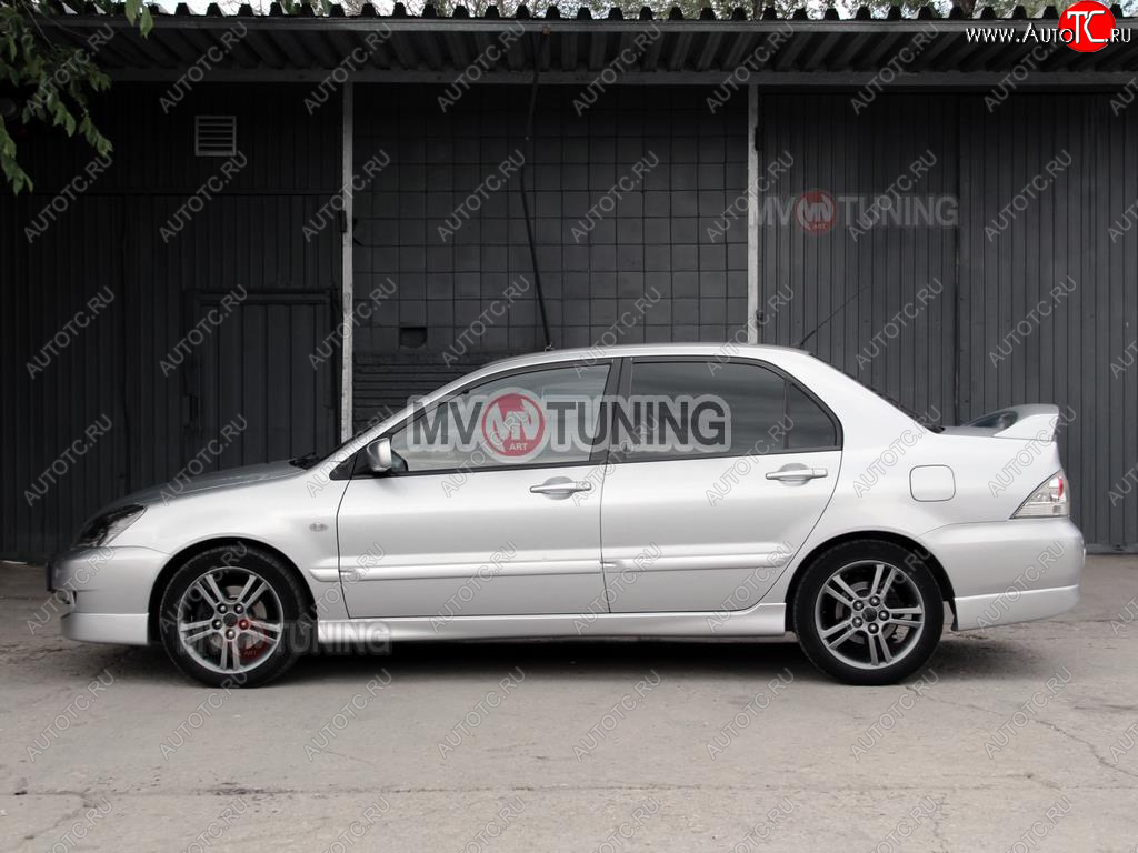 5 279 р. Пороги накладки Sport 2.0 Mitsubishi Lancer 9 CS седан 1-ый рестайлинг (2003-2005) (Неокрашенные)  с доставкой в г. Белгород
