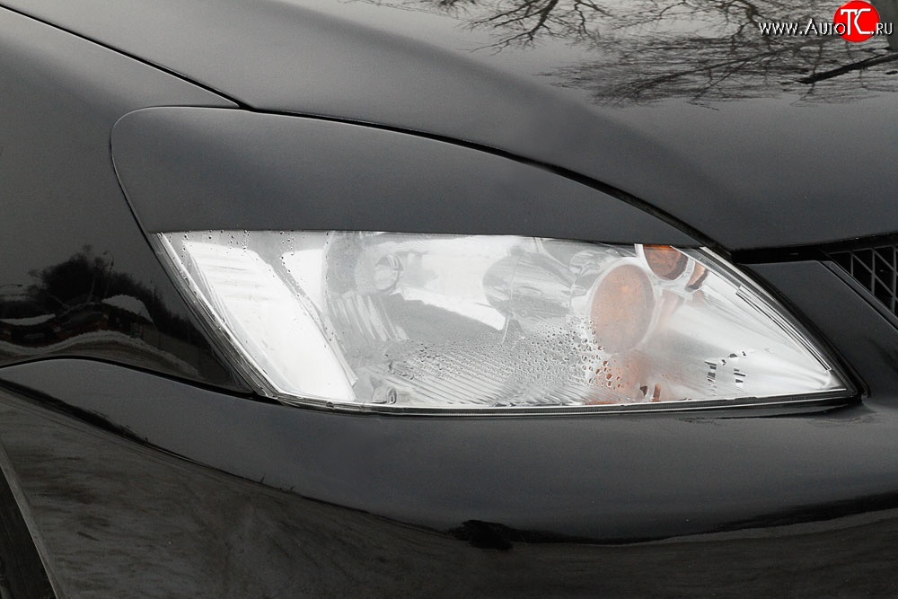 1 159 р. Реснички на фары RA Mitsubishi Lancer 9 CS седан 1-ый рестайлинг (2003-2005) (Неокрашенные)  с доставкой в г. Белгород