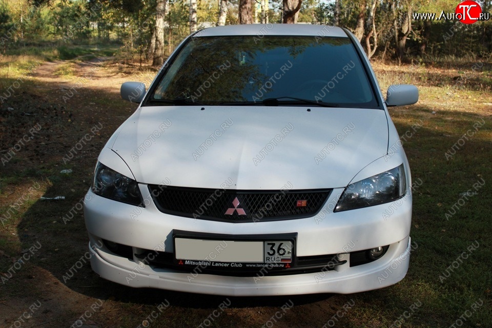 519 р. Реснички на фары Style v2 Mitsubishi Lancer 9 CS седан 1-ый рестайлинг (2003-2005) (Неокрашенные)  с доставкой в г. Белгород